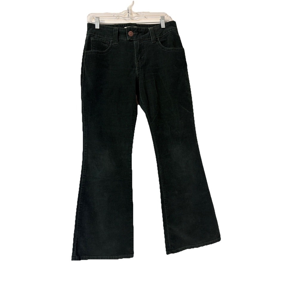 Levis 515 Flared Corduroy Pants Womens 8PM Green Flap Pockets Cottagecore Boho